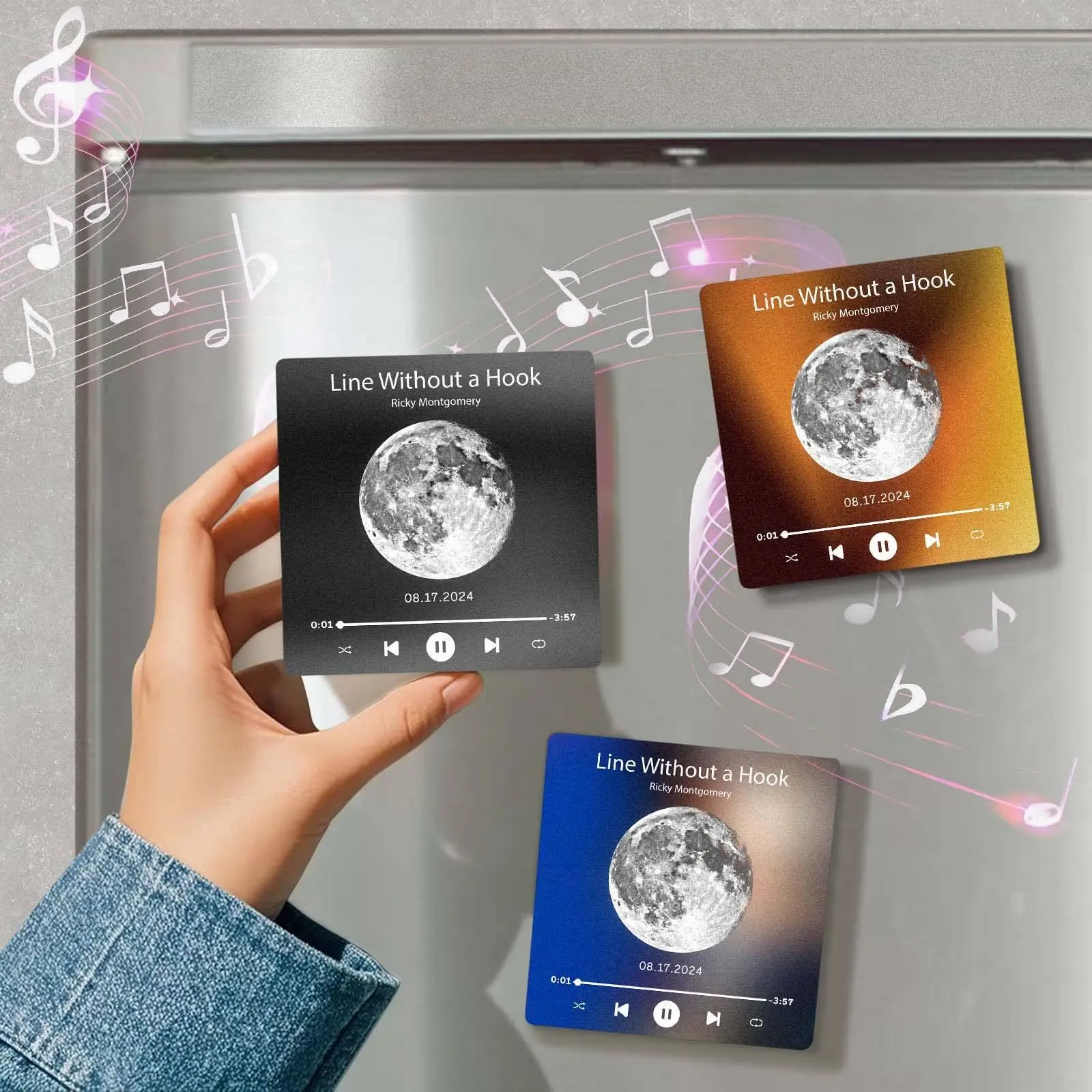 Custom Spotify Music Fridge Sticker Personalized Album Fridge Magnet Music Fridge Stickers Gifts for Aniversary