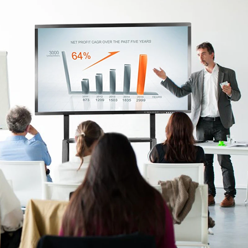 55inch interactive screen infrared touch digital smart whiteboard for school