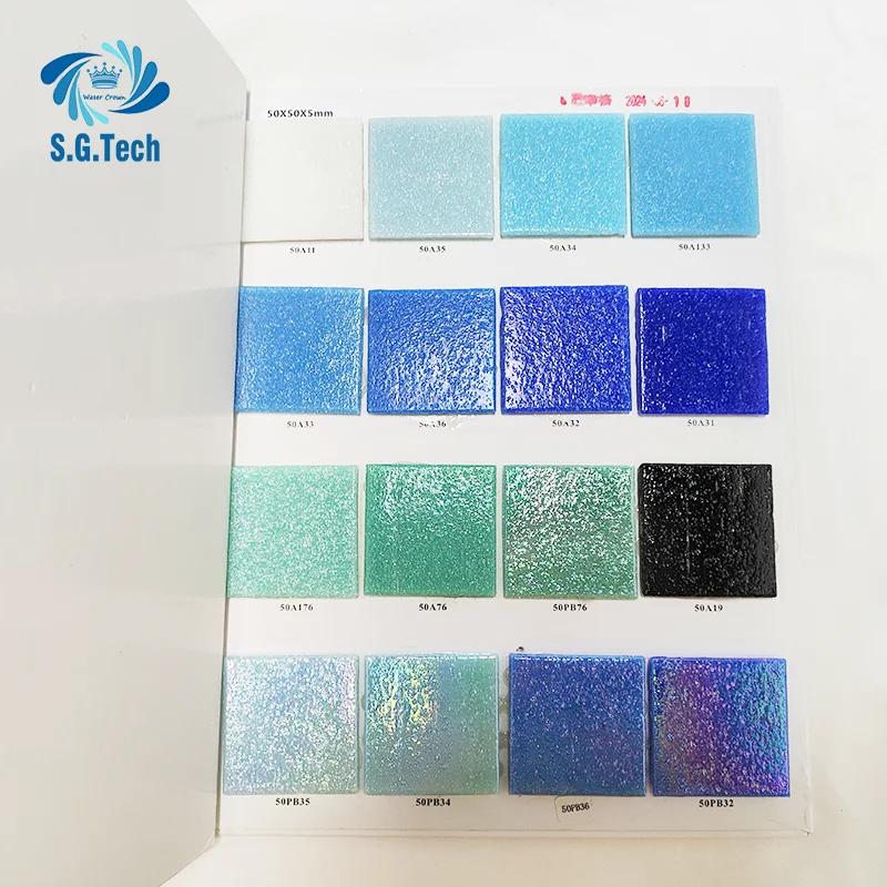 Water Crown High Quality Mosaic Swimming Pool Tile for Outdoor Spa Viewing Pool Wall Floor Decoration Pool Tools  Accessories