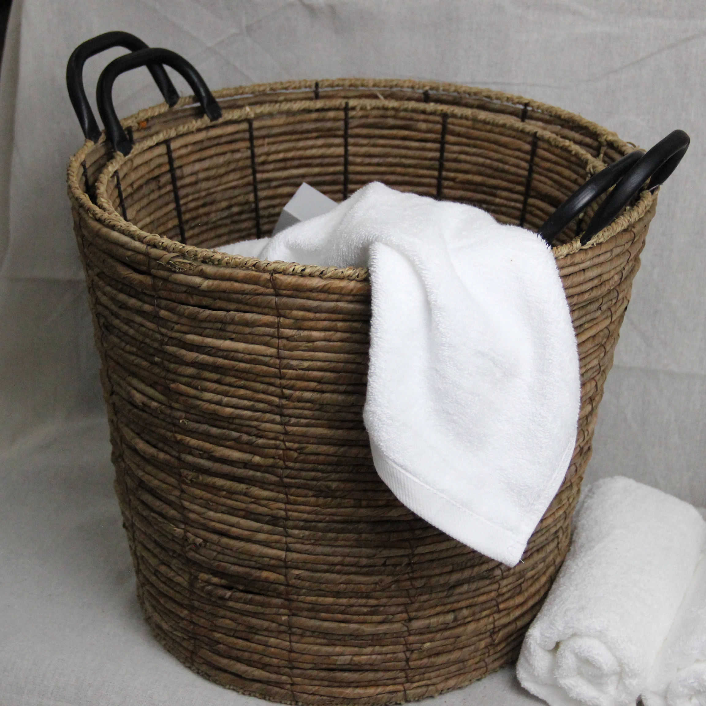 SF Straw Woven Laundry Basket Baby Laundry Basket Laundry Basket