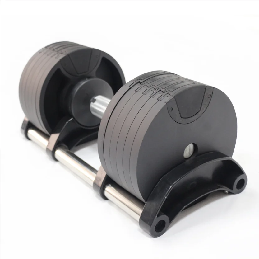 Hot selling Automatic Adjustable Dumbbells Metal 32kg Automatic Free Weight Dumbbell Set Adjustable