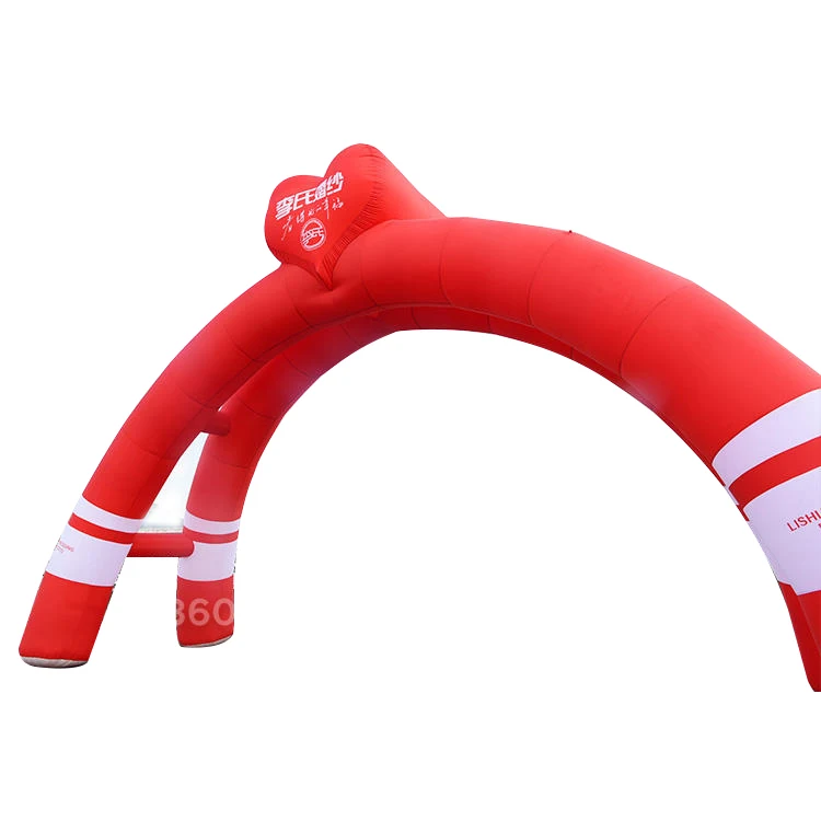 Outdoor Waterproof Heart Shape Advertising Dome Outdoor Entrance Inflatable Wedding Arches