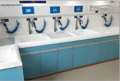 
Polymer endoscope cleaning workstation for hospital 