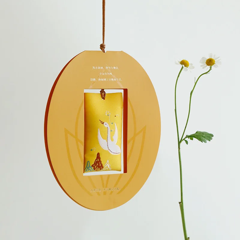 Custom Girl Weath Bags Omamori Traditional Gift Good Luck Sachet Silk Embroidered Perfume Satchel