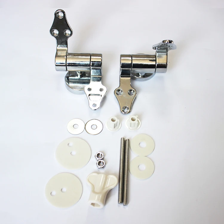 Durable Zinc Alloy Electroplate Soft Close Toilet Seat Hinge Bottom Mounted