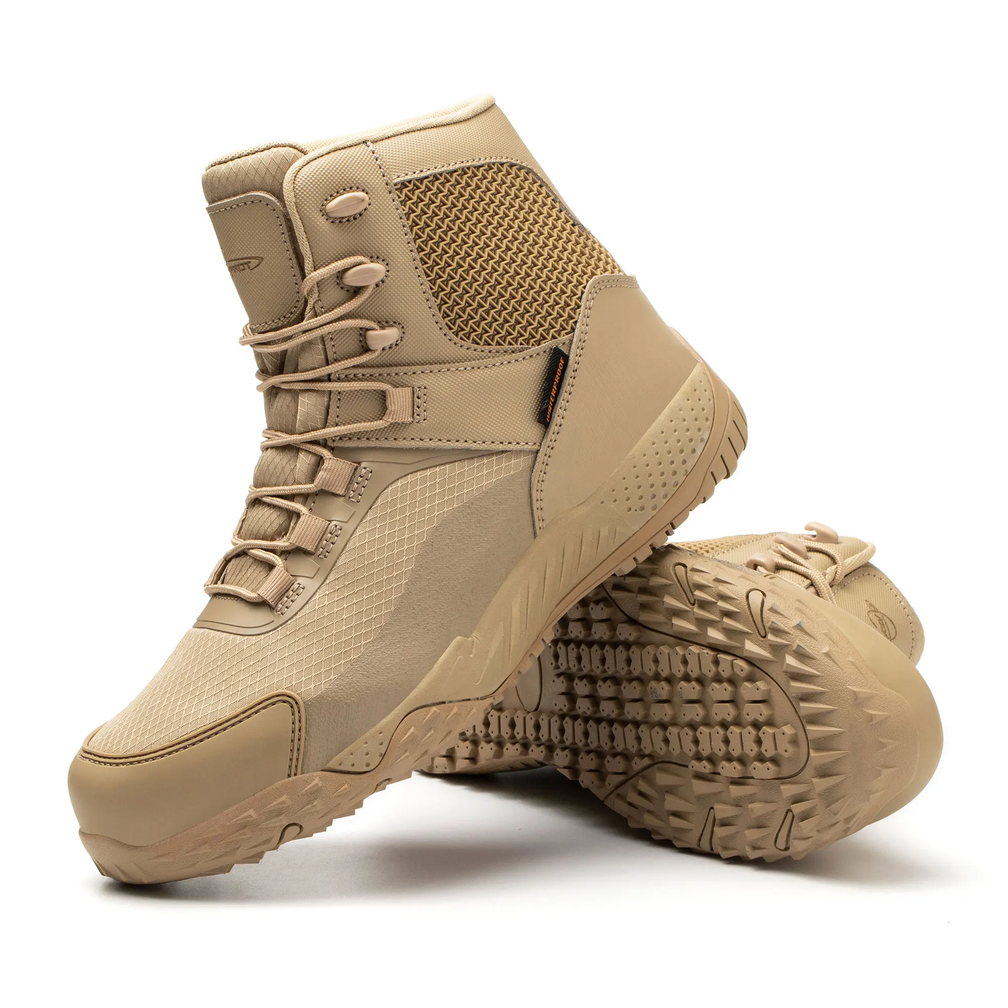 Waterproof Hiking Boots Outdoor Mountain Climbing Beige Classic Work Boots For Men  safety