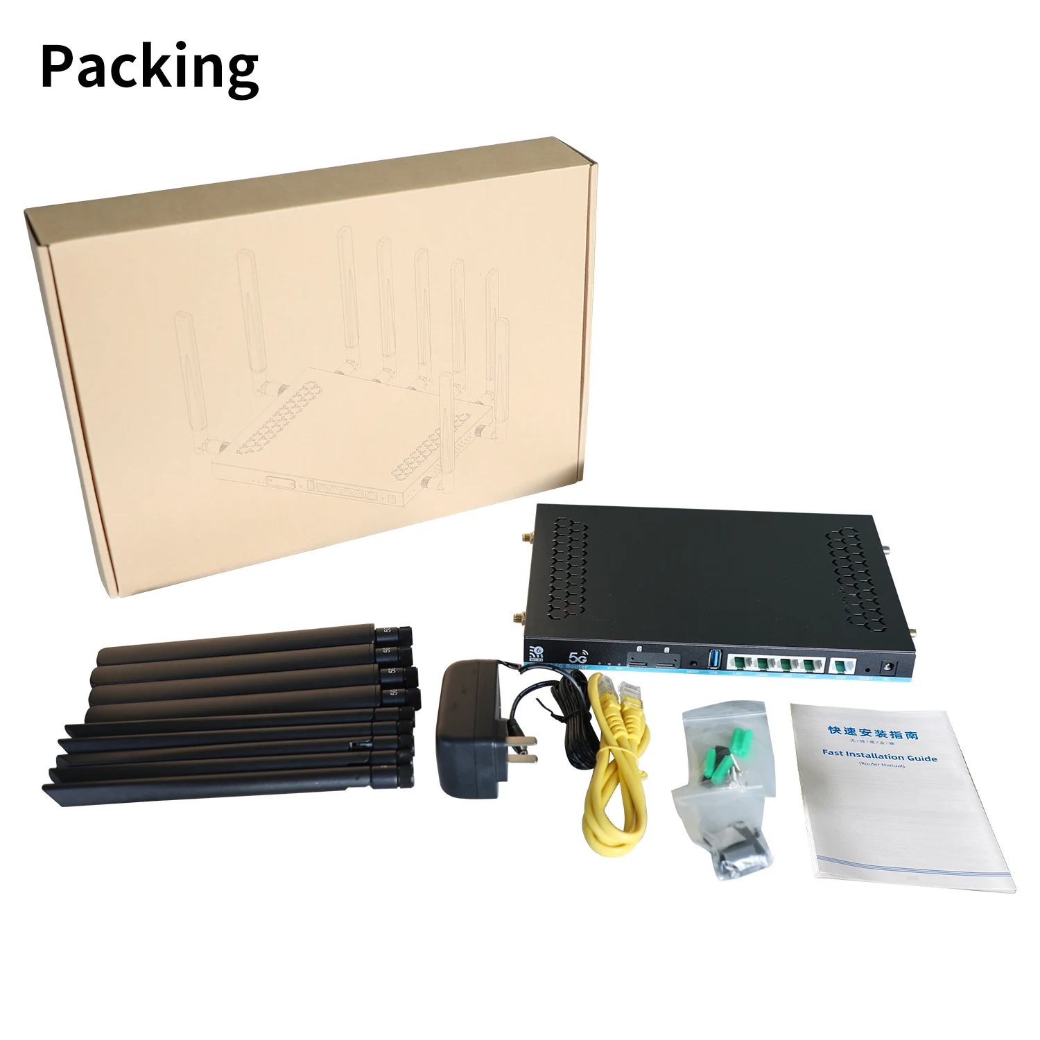 5G Gigabit Dualband Openwrt Wifi6 Router 1G DDR4 High Test Speed 5G Wifi Router With Multi Sim Card Slot