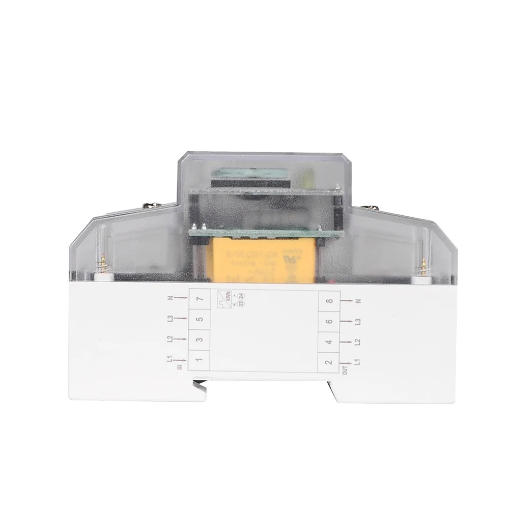Din Rail 380V 80A 3 Phase 4 Wire Electronic Watt Power Energy Meter Wattmeter kWh LCD Backlight Display With Transparent Cover
