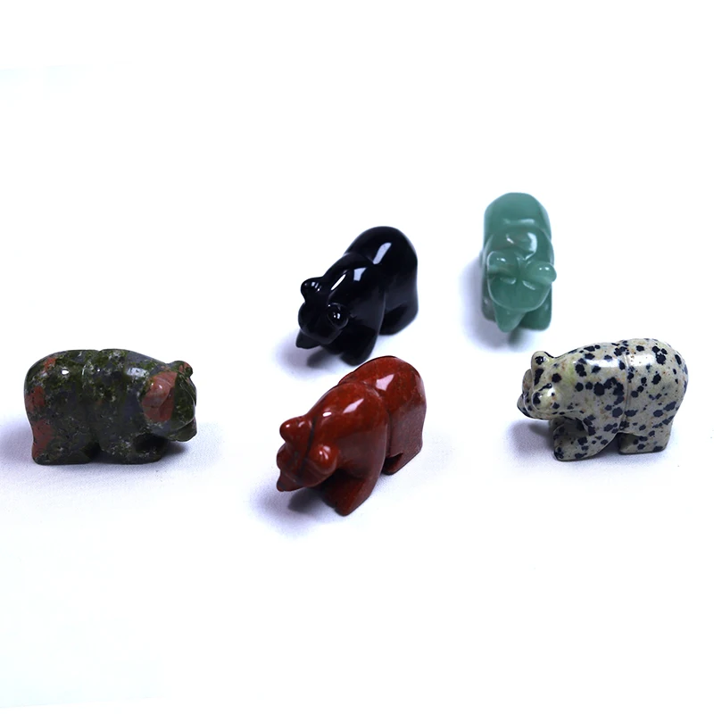 crystals wholesale bulk natural stone hand carved bear  crystal crafts souvenir quartz healing crystals