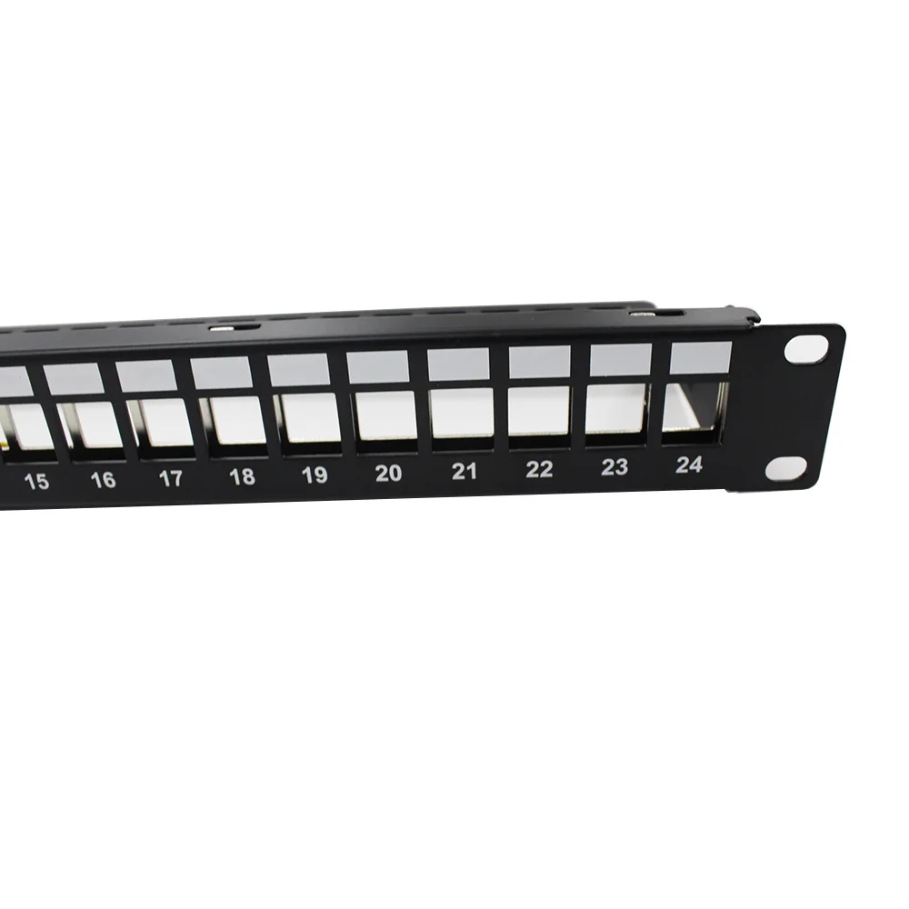 19 Inch 1U 24 Port  blank patch panel cAT5e cat6 cat6a unloaded empty Patch Panel