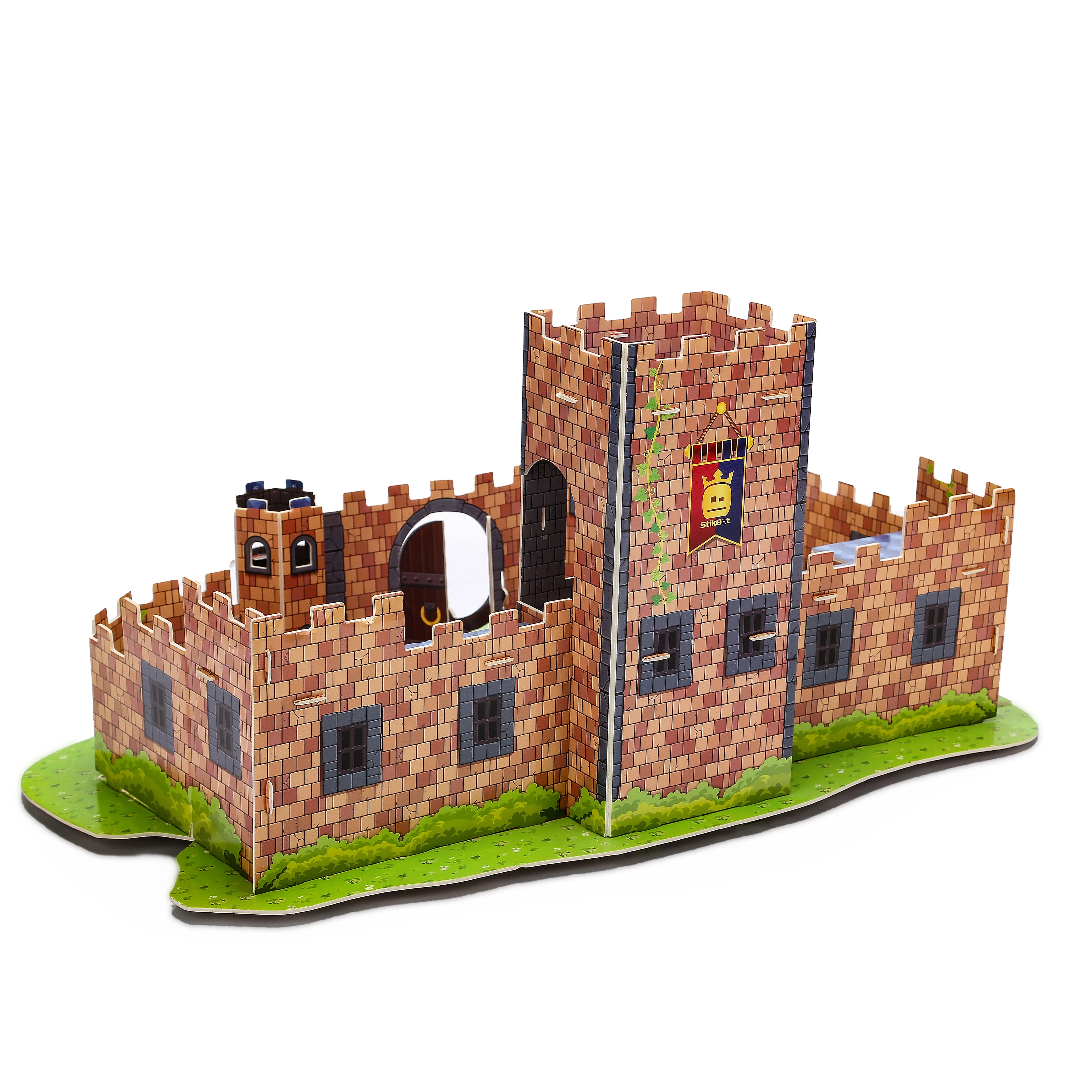 Puzzled 3D Puzzle Castle Set Paper Construction Model Kit, Fun & Educational DIY Toy Assemble Model Unfinished