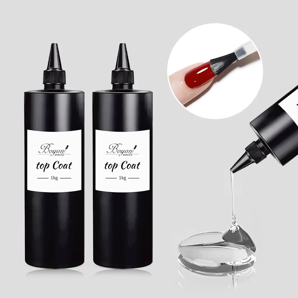 SCI Wholesale 1kg Gel Polish Clear Uv Led Matte Velvet Nano Long Lasting Top Coat Nail Polish