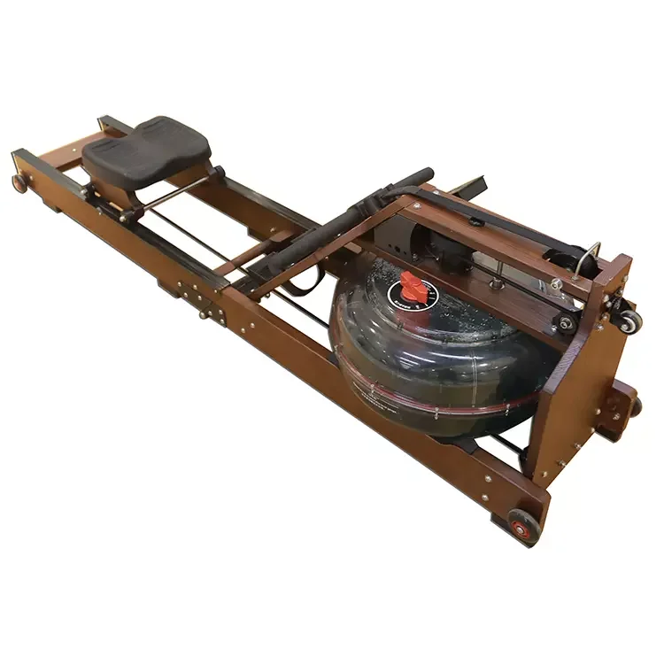 New Foldable Commercial Wood Water Rower Gym Water Resistance Rowing Machine