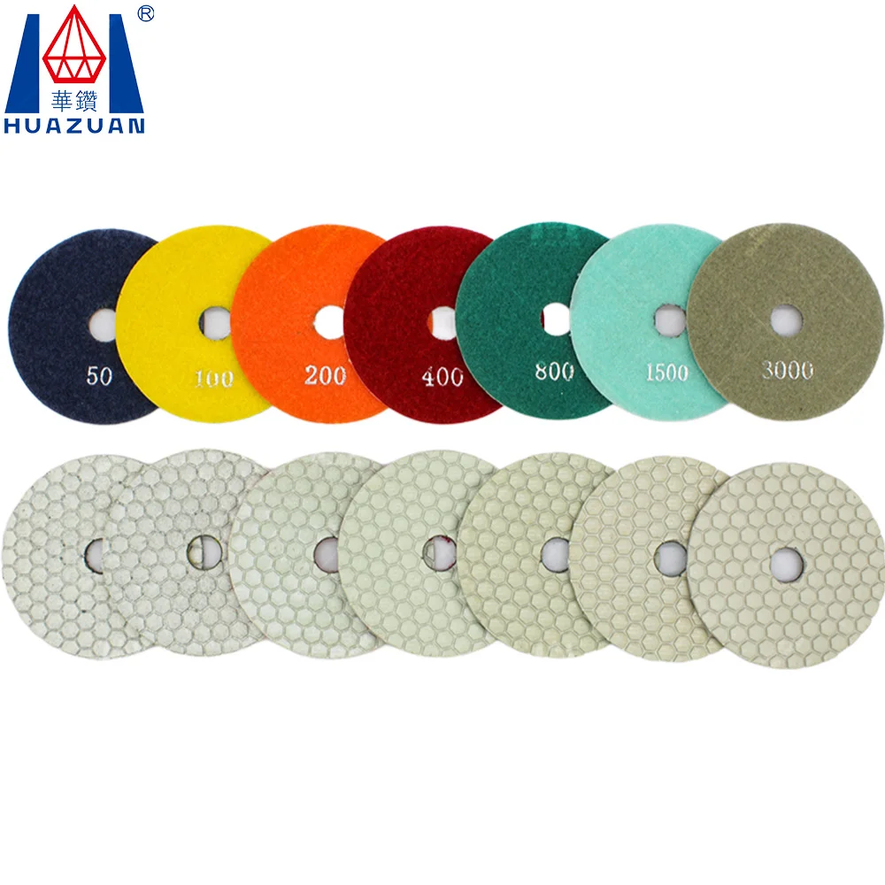 Customizable Diamond Dry Flexible Floor Hand Polishing Pad 1-Year Warranty for Granite Sanding