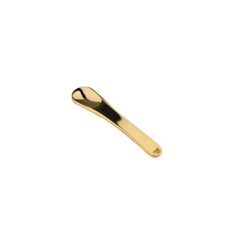 
Wholesale Mini Makeup Spatula Small Gold Eye Cream Scoop Stainless Steel Cosmetic Spoon 