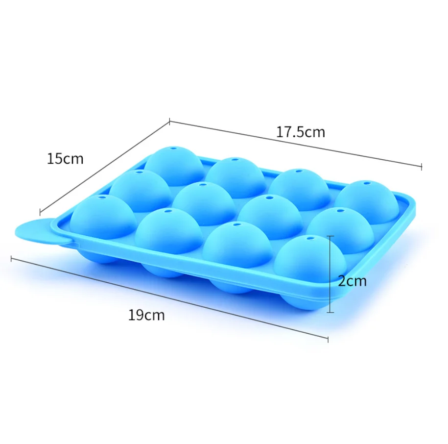 12 Hole Silicone Tray Pop Cake Stick Mould Lollipop Party Cupcake Baking Mold Ice Tray Sphere Maker Chocolate Mold
