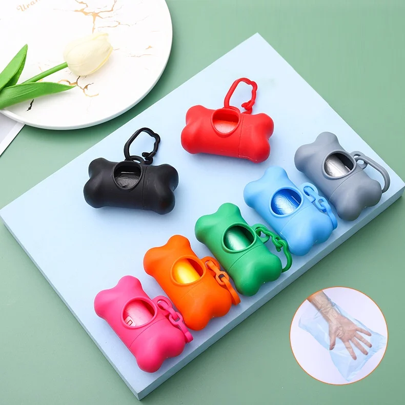 Amazon Pet Supplies Custom wholesale  Plastic Dog Poop Bag Holder Dispenser Custom Multi-colors Poop Bag Hold With Hook