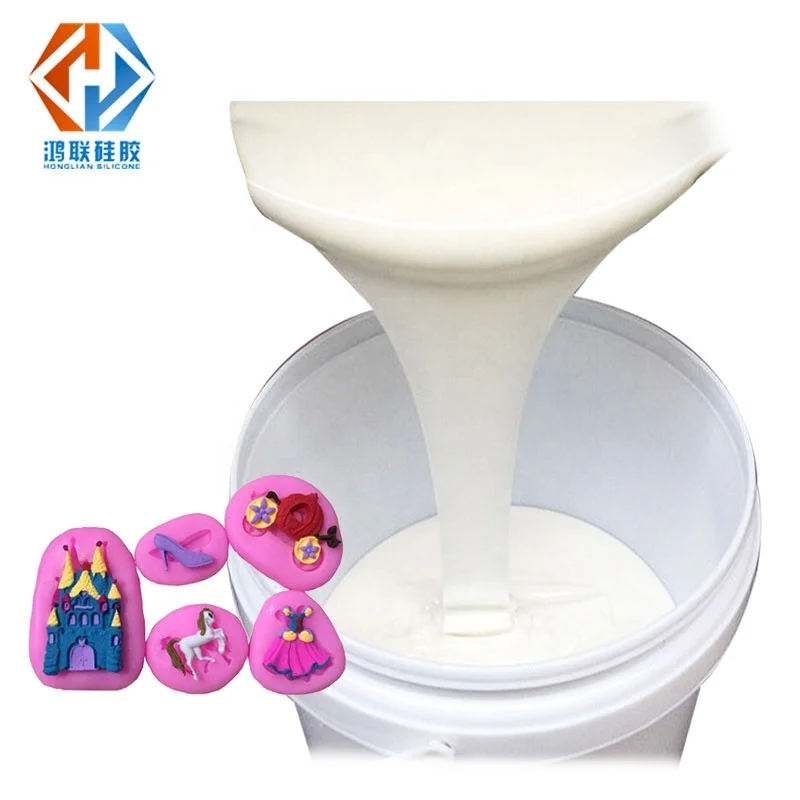 Buy food grade liquid silicone rubber for silicone cake sugar craft molds making Hong Lian brand silicon