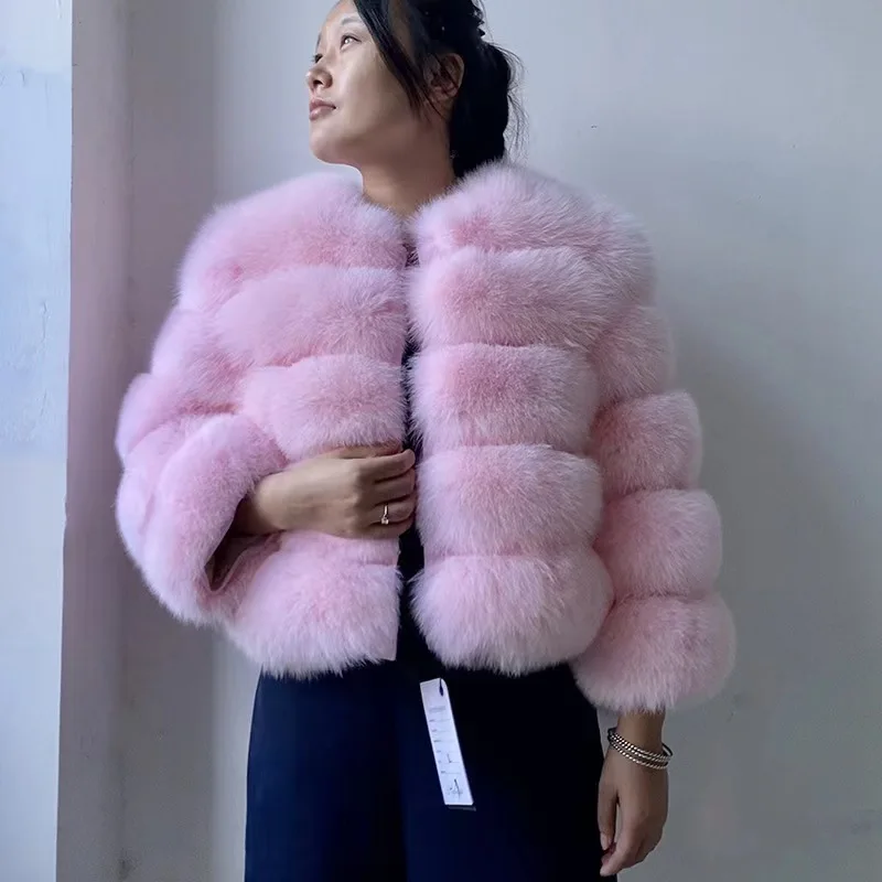 Customized  Real  fox   fur jacket    winter  fur coat  women  fashion fox fur coat
