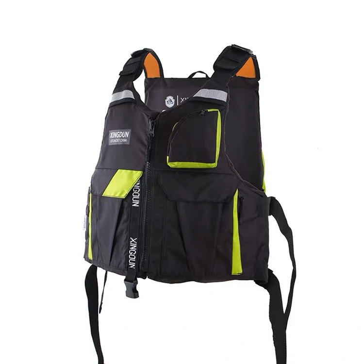 New style 75n water sports costume Water sports kayak foam swim safety life vest jacket with pockets