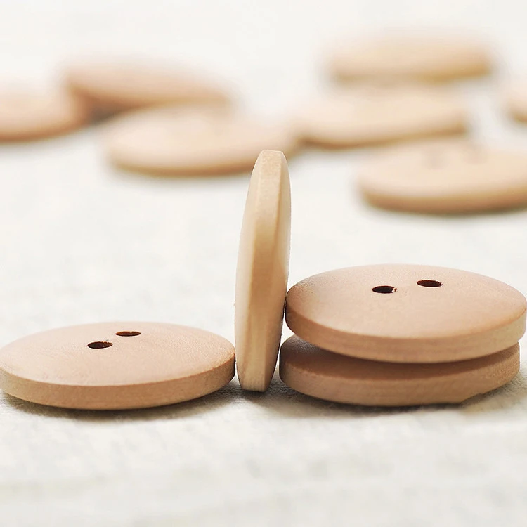 2 holes custom engraved Shirt Fashion Wooden Button For clothes button solid garment accessories shirt
