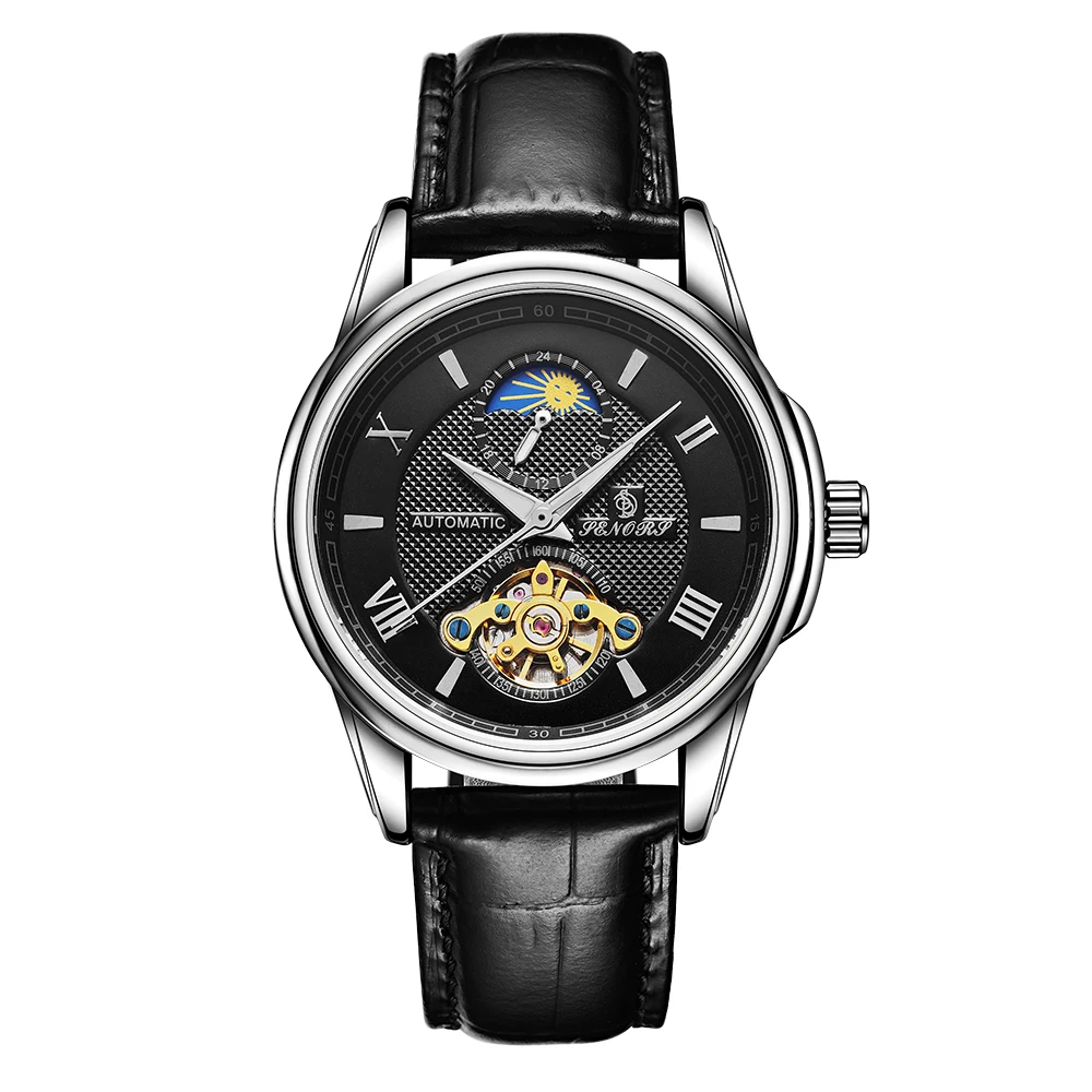  Luxury Men Watches Fashion Design Stainless Steel band mechanical Wristwatch Sport Waterproof men watch
