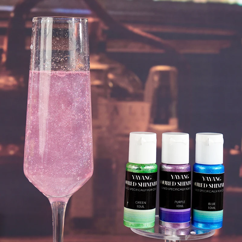 Most Popular Long Lasting Shimmer Food Coloring Edible Glitter Liquid Gel for Drinks Cocktails