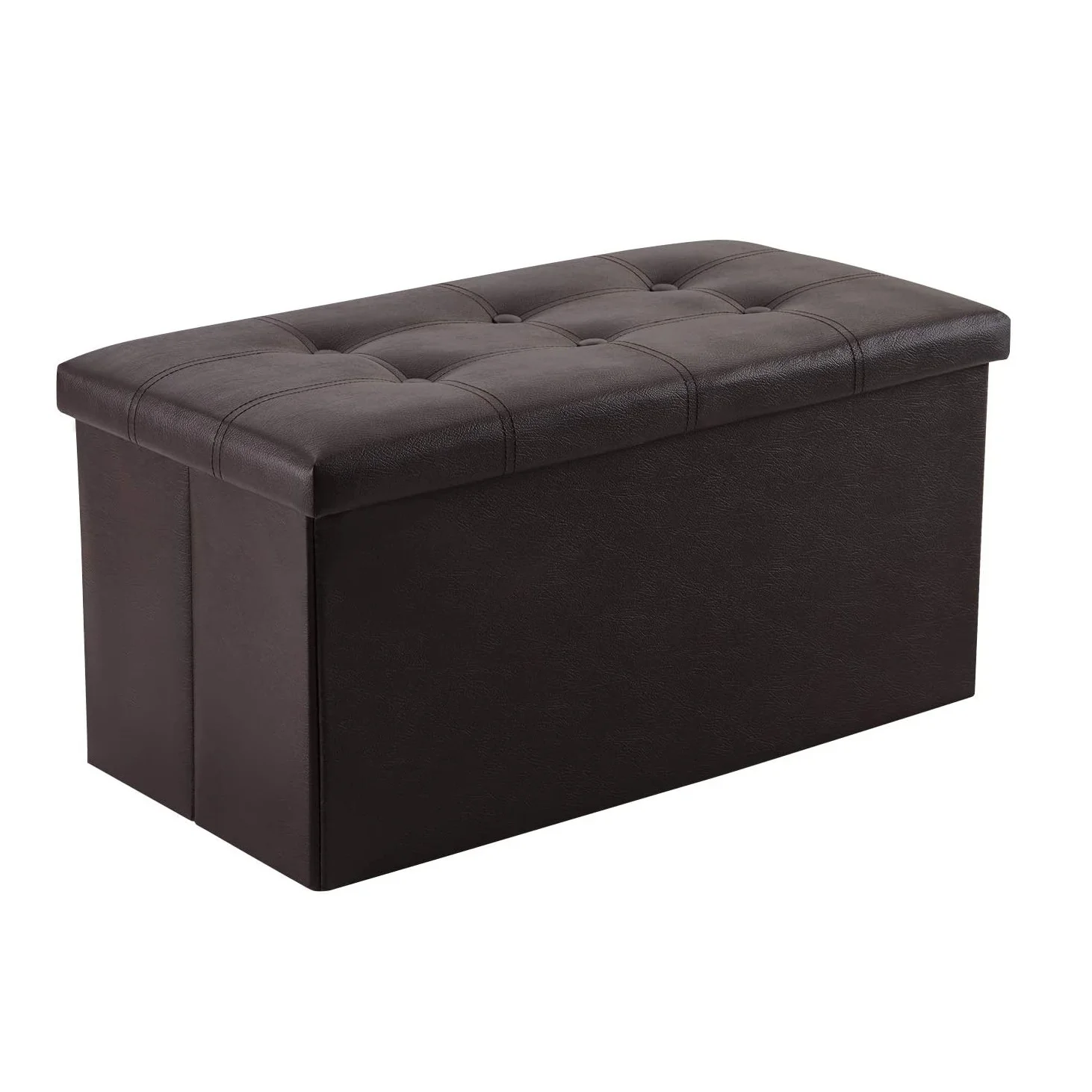 
Foldable Footrest Shoe Bench Chair Sofa 30 inches Faux Fur 80L Ottoman Bench with Storage 