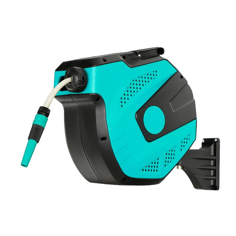 High Quality Plastic Retractable Portable Garden Water Hose Reel for t Watering Water Gun Garden Watering Hose