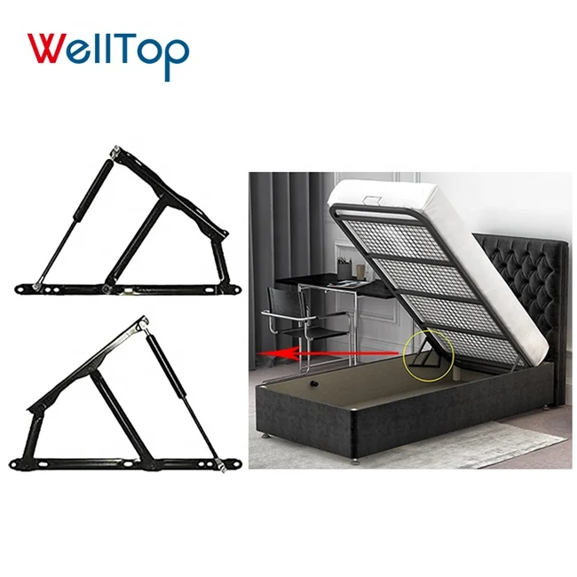 New Arrivals Ottoman Lift Up Storage Bed Mechanism Sofa Box Space Saving Gas Lift Bed Mechanism Mechanism for Lifting Bed