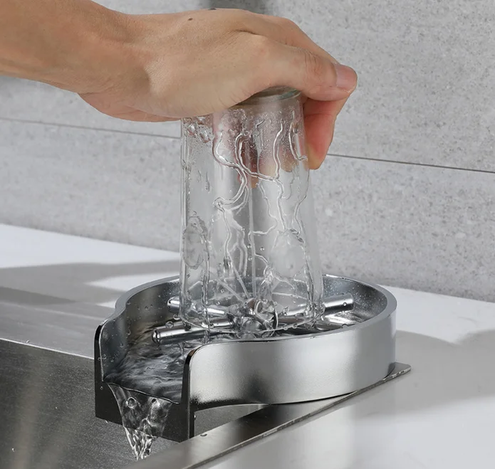 Faucet Glass Rinser for Kitchen Sink Automatic Cup Bar Glass Rinser Coffee Pitcher Wash Cup Tool Cup Cleaning Cocina