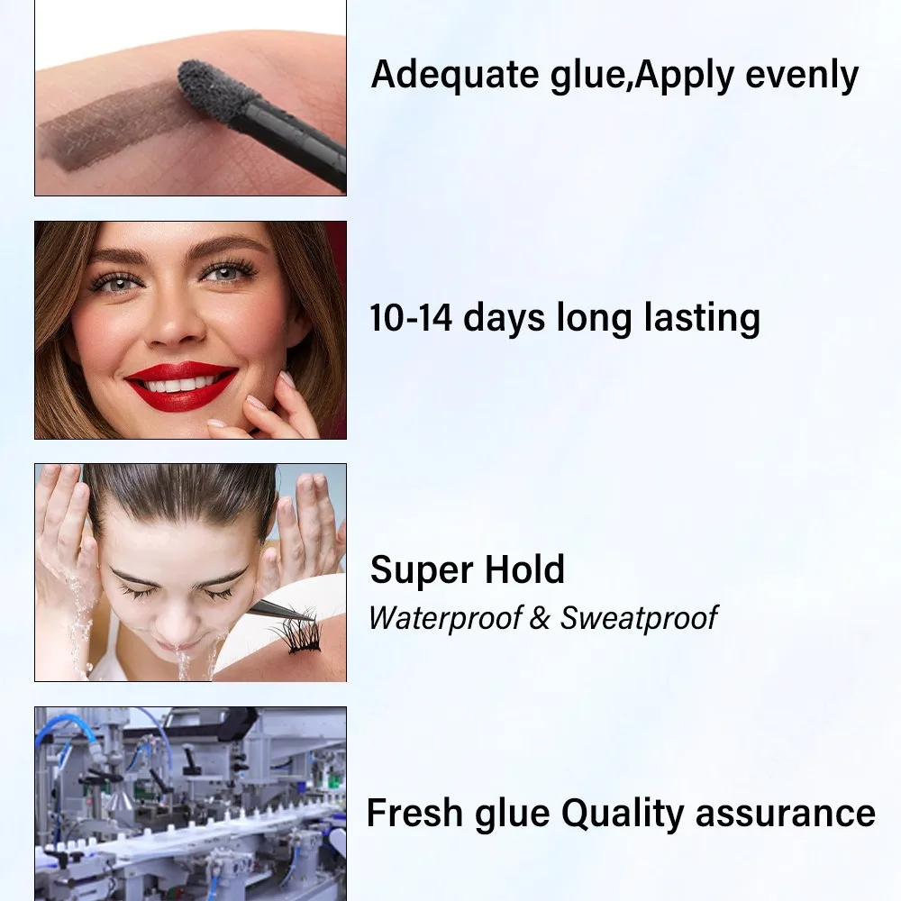 Wholesale 10-14 days Long-lasting DIY Eyelash Glue Waterproof Cluster Lash Bonder Glue No Stimulation Private Label