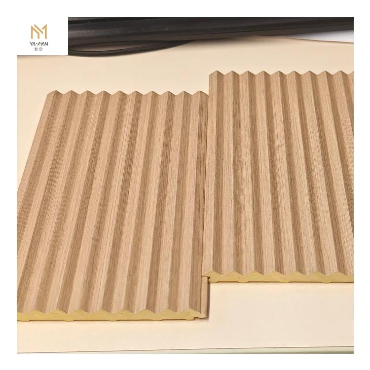 Modern Style Wooden Wall Panels Decorative for Home Easy Installation Interior WPC Wall Panel