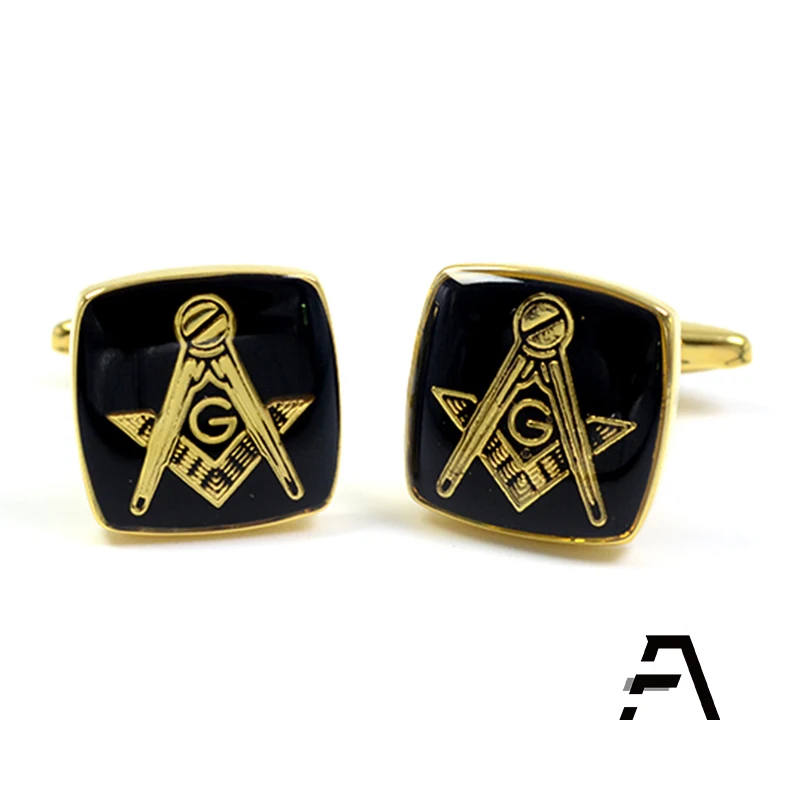 Серебряные Масонские Запонки Freemason