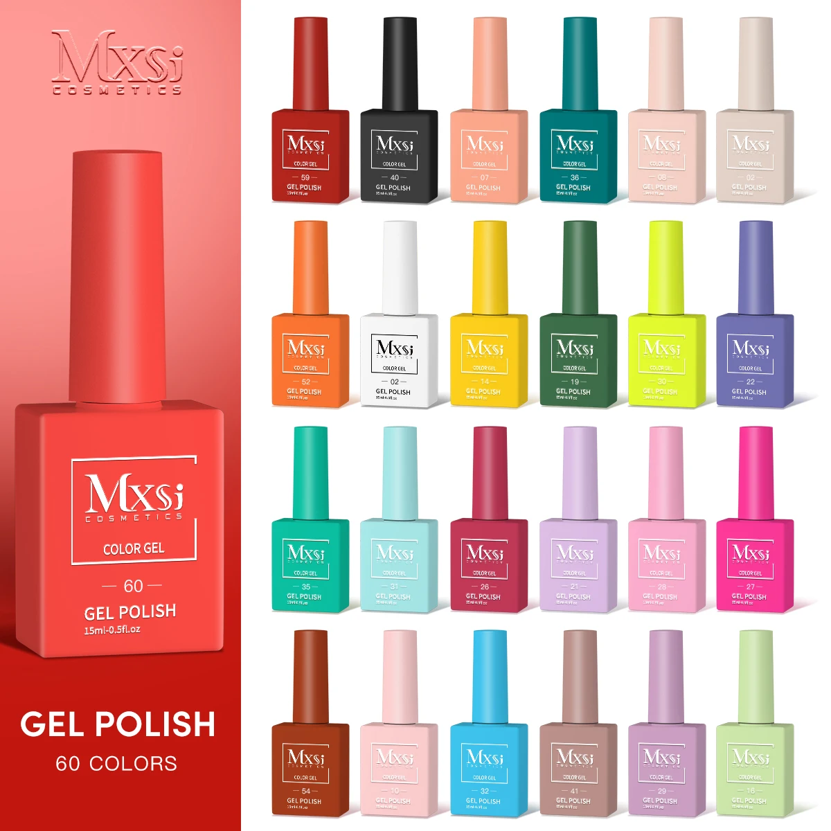 Choice Fast Delivery MXSI 60 Colors Gel Nail Polish Set Manufacturer Custom Very Good High Pigmented Colour Nails Varnish Kit