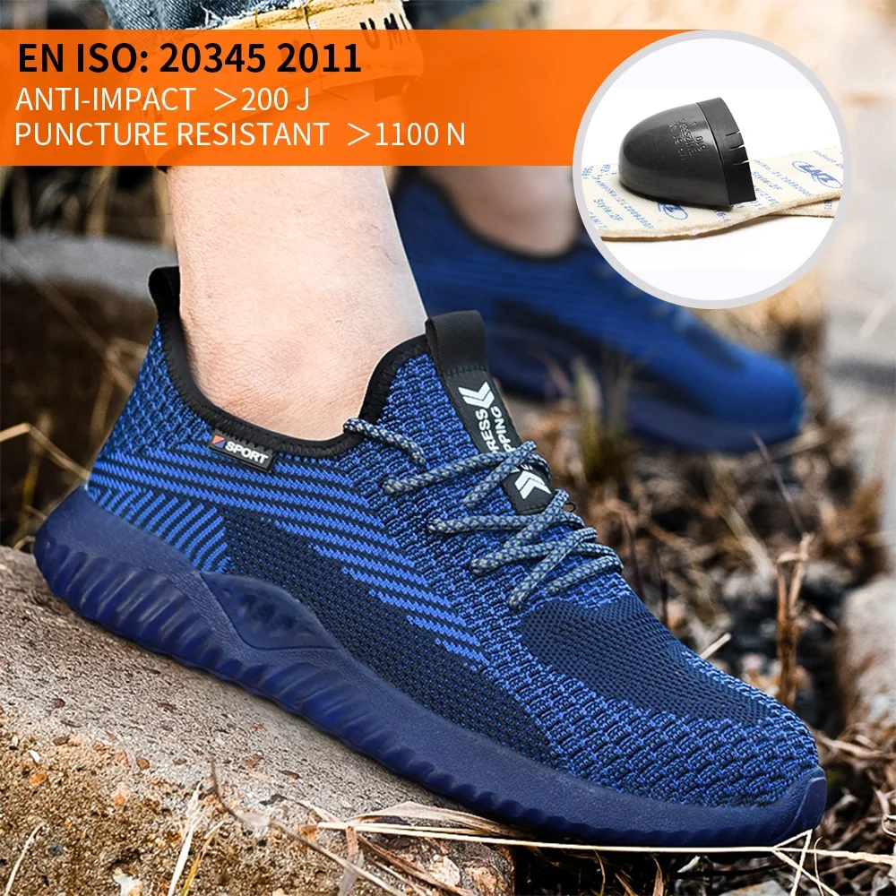Steel Toe-Cap safety shoes Men Puncture Proof Work Construction Breathable Light weight Safty Shoes