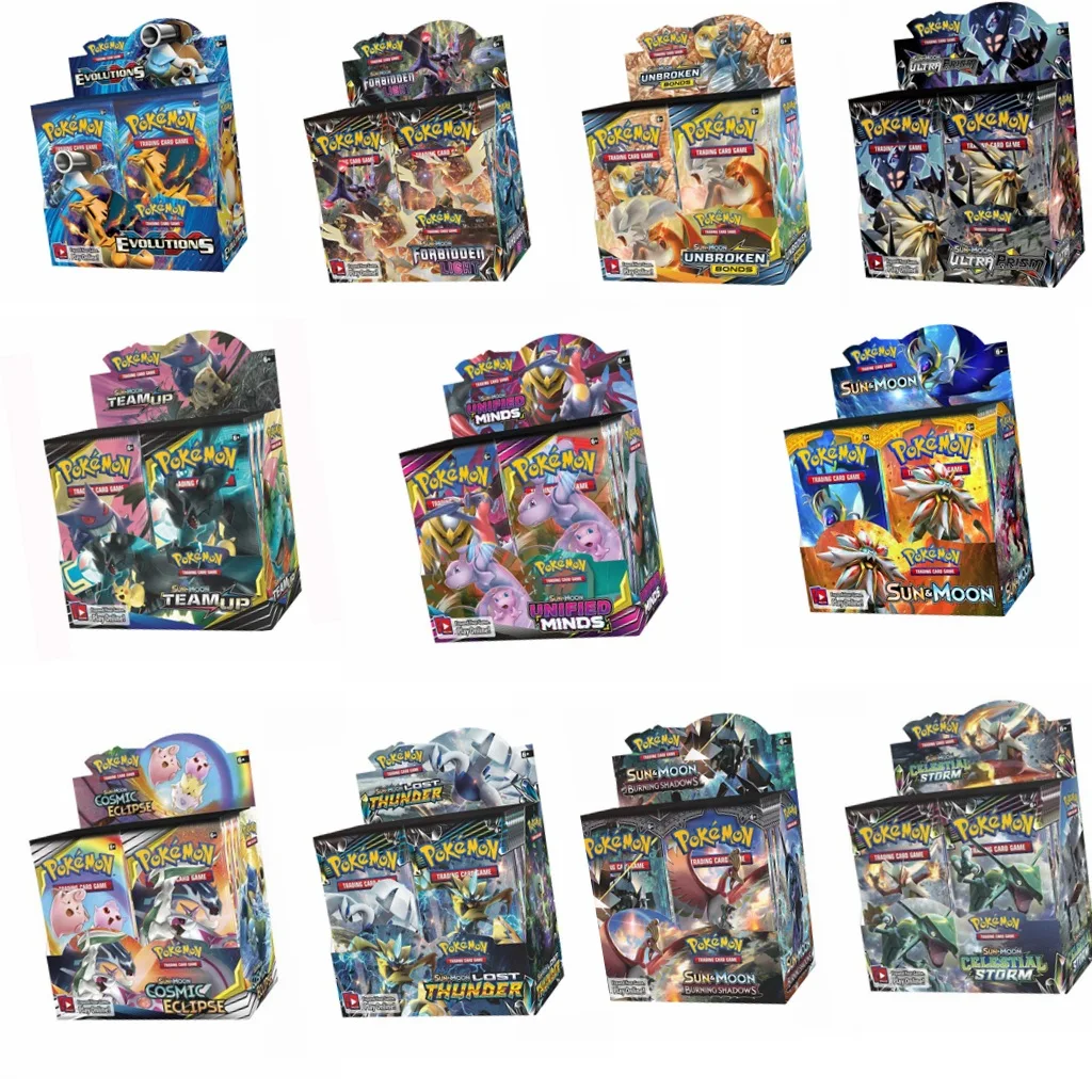  Хорошее качество 324 шт./кор. солнце и луна играют в карты Pokemon Gx настольная игра Покемон по сравнению с