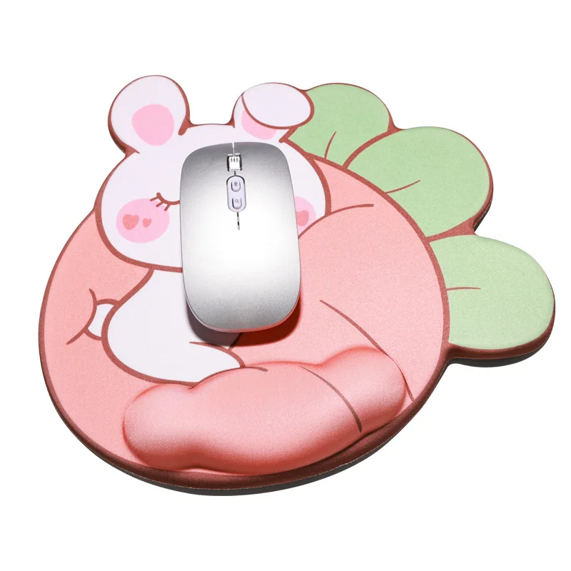 Wholesale Mouse pad with ergonomic wrist rest support, non-slip gel silicone anime Kawaii 3D mouse pads