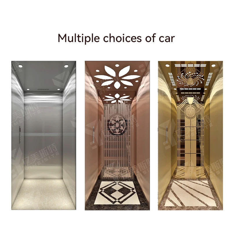 customize hight quality hitech gearless traction 3 floor mechanical hydraulic 400kg single passenger elevator lift machine