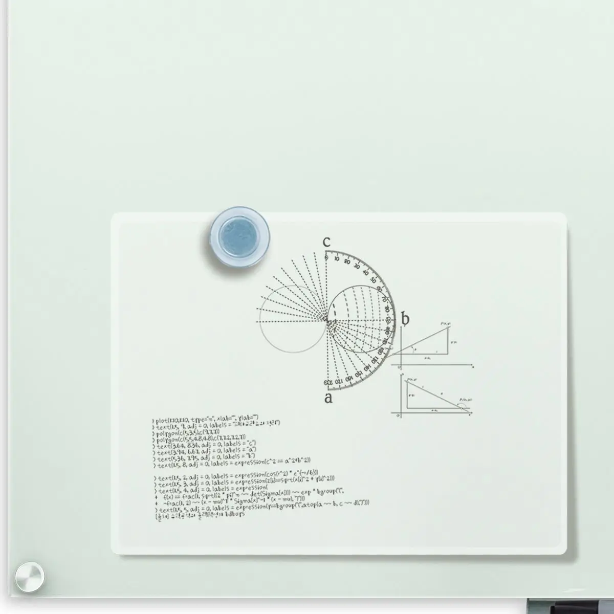 wall mounted  glass notice board with magnets