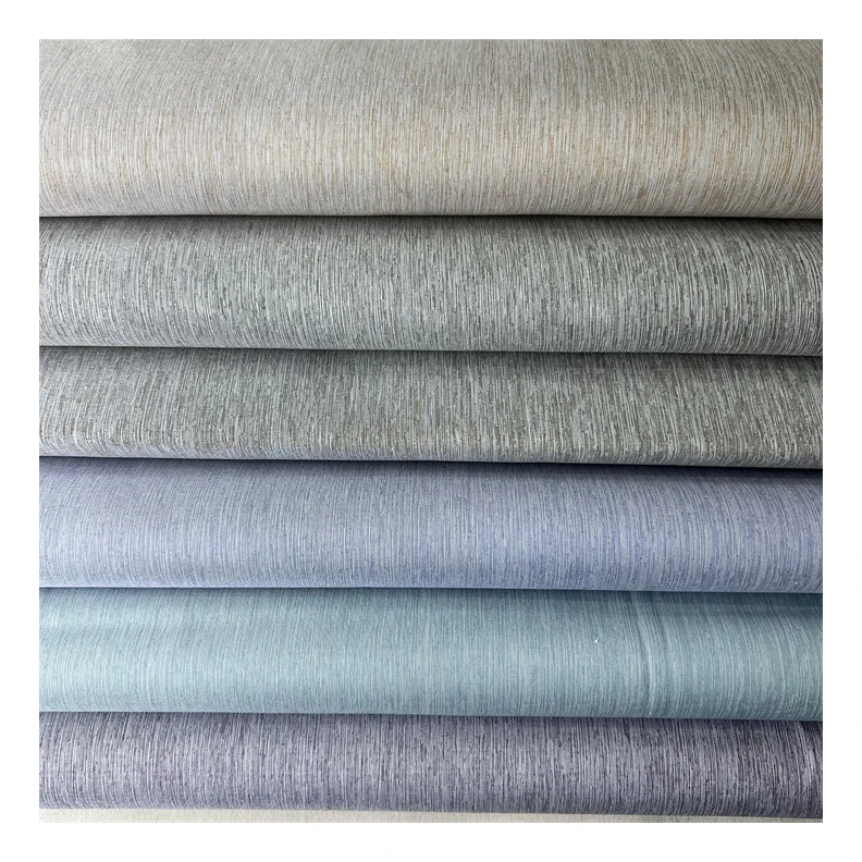 CC-9003 Ready To Ship Hot Sale Super Blackout Fabric Different Color Double Face 100% Shading Rate Coating Stripe Curtain Fabric