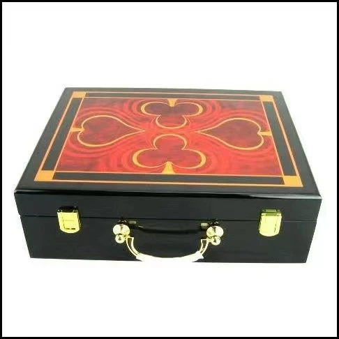 Casino Gambling Token Custom Design Ceramic Poker Chips Set with High Quality Aluminum Case