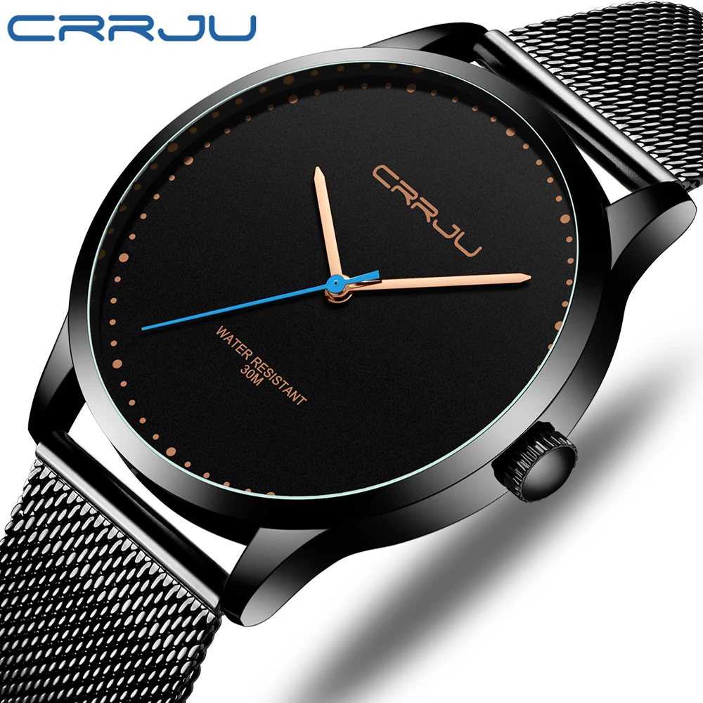 CRRJU top brand shenzhen  factory designers Mens  quartz  watch  jam tangan