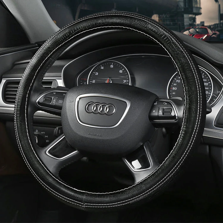 Promotion new material  universe PVC leather velvet grip  steering wheel cover