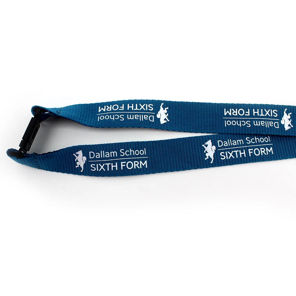 Neck Lanyard With Plastic Card Holder Polyester Standard Custom Black Metal Snap Hook Breakaway Lanyards Strap