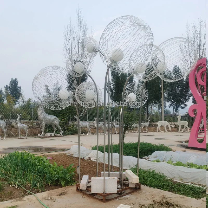 Modern Wrought Iron Landscape Lighting Supports Custom Horticultural Design Indoor Outdoor Application Construction Real Estate