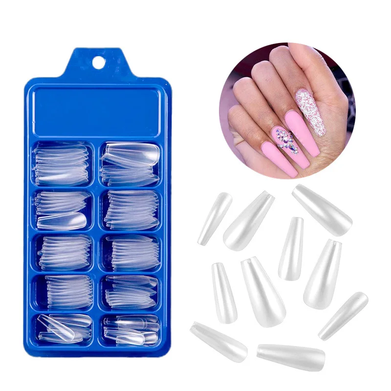 Solid Color Manicure Nails Full Coverage Wearable Fake Nail Patches 100 Pieces Of Boxed Manicure Patches