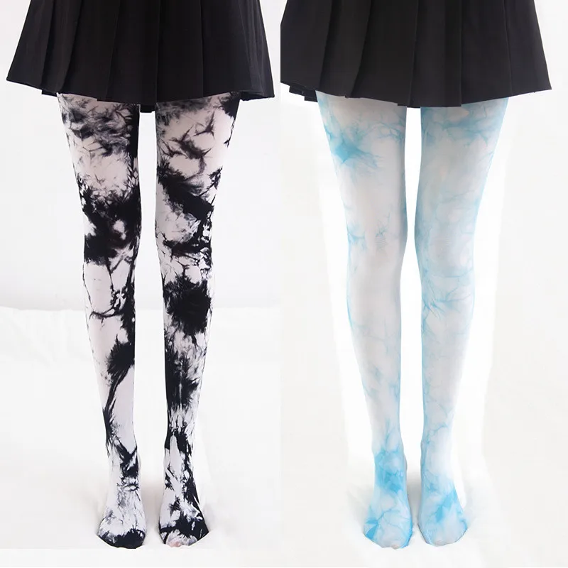Wholesale Women Over Knee Stockings Tie Dye Leg Warmers Night Club Bar Teen Girl Fashion Cotton long Socks