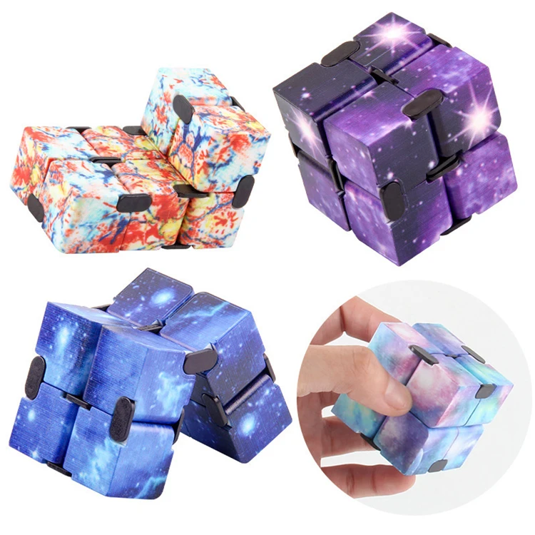 Christmas Gift Magic Cube Decompression Deformation New Creative Magic Rubikes Rotation Infinity Cube Fidget Toy