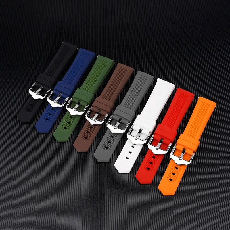 LAIHE Correa de Reloj de Silicona 16mm 18mm 20mm 21mm 22mm 19mm Silicone Watch Strap